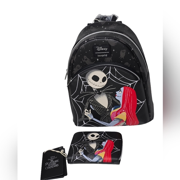 Loungefly Handbags - Loungefly Disney Nbc Nightmare Before Christmas Jack Sally Mini Backpack Wallet